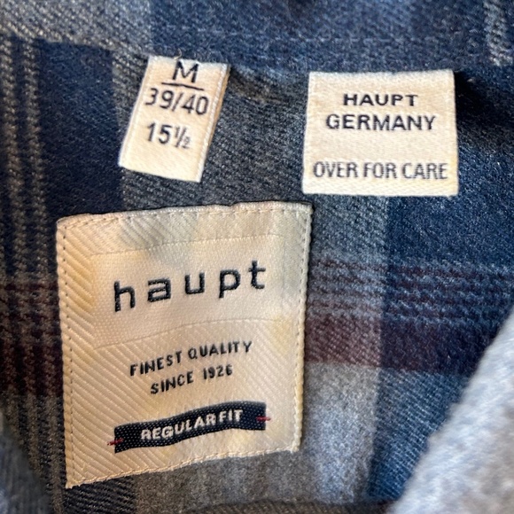 Haupt Regular Fit Men’s Plaid (Size Medium) - Picture 3 of 7